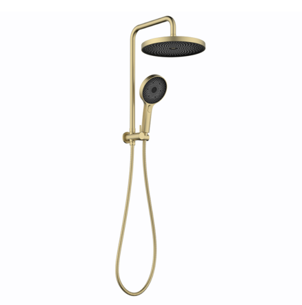Gabe twin shower brushed gold